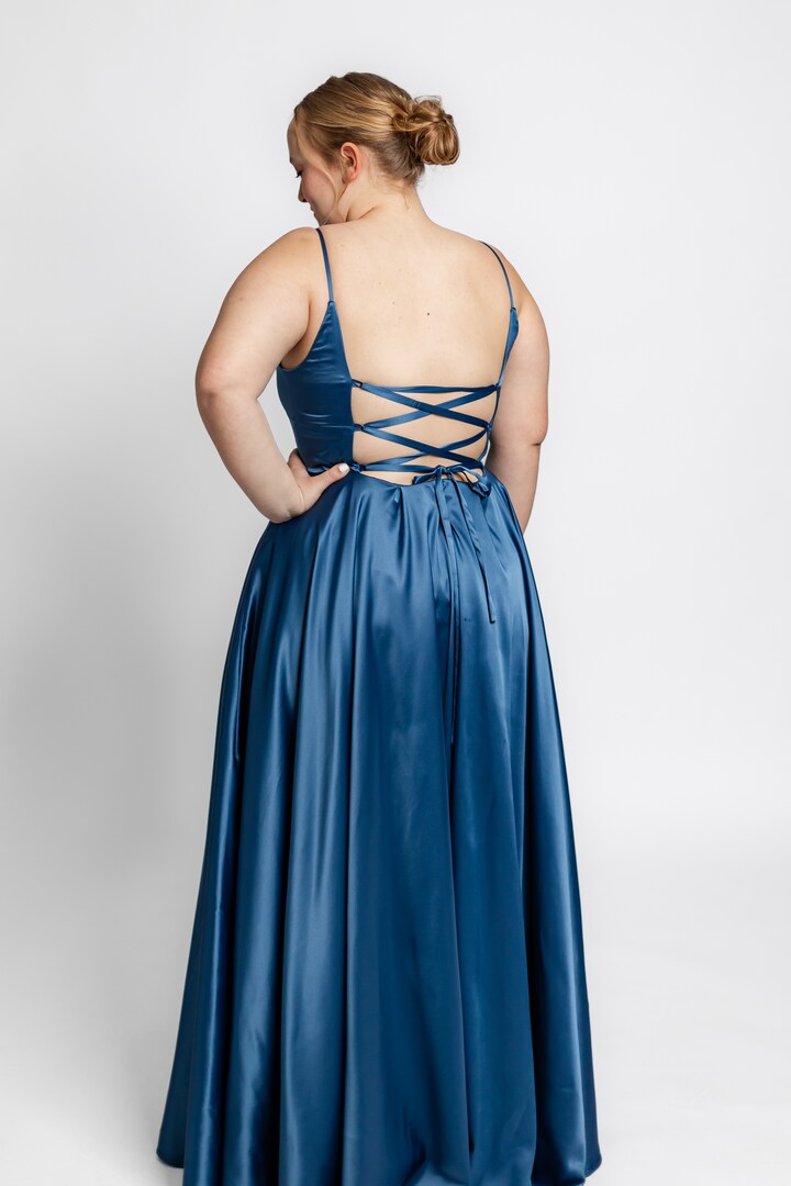 Dusty blue satin dress | MakerPlace by Michaels Dusty blue satin dress | MakerPlace by Michaels